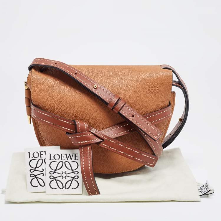 Pre Owned Loewe Tan Leather Gate Shoulder Bag
