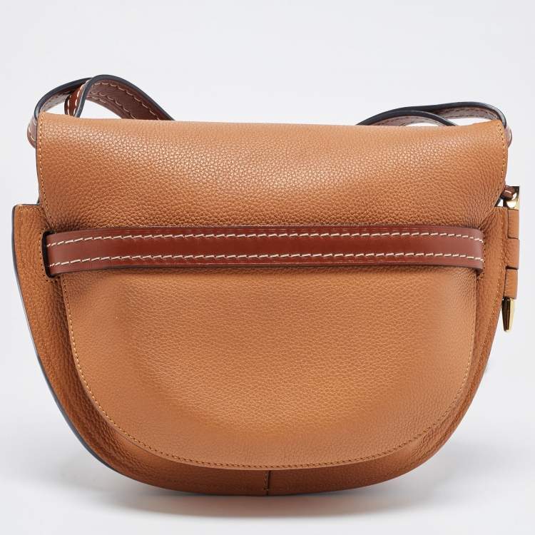 Pre Owned Loewe Tan Leather Gate Shoulder Bag