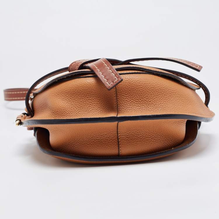 Pre Owned Loewe Tan Leather Gate Shoulder Bag