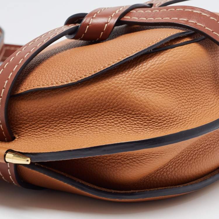 Pre Owned Loewe Tan Leather Gate Shoulder Bag