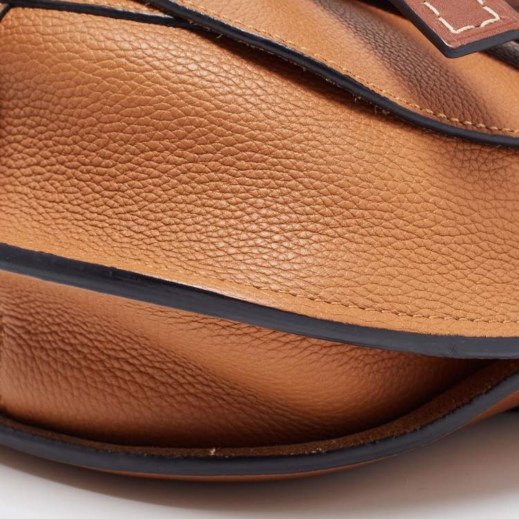 Pre Owned Loewe Tan Leather Gate Shoulder Bag