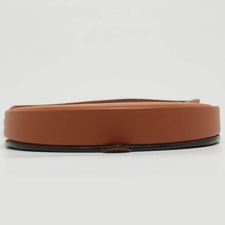 Pre Owned Loewe Brown Leather Mini Heel Duo Pouch Bag