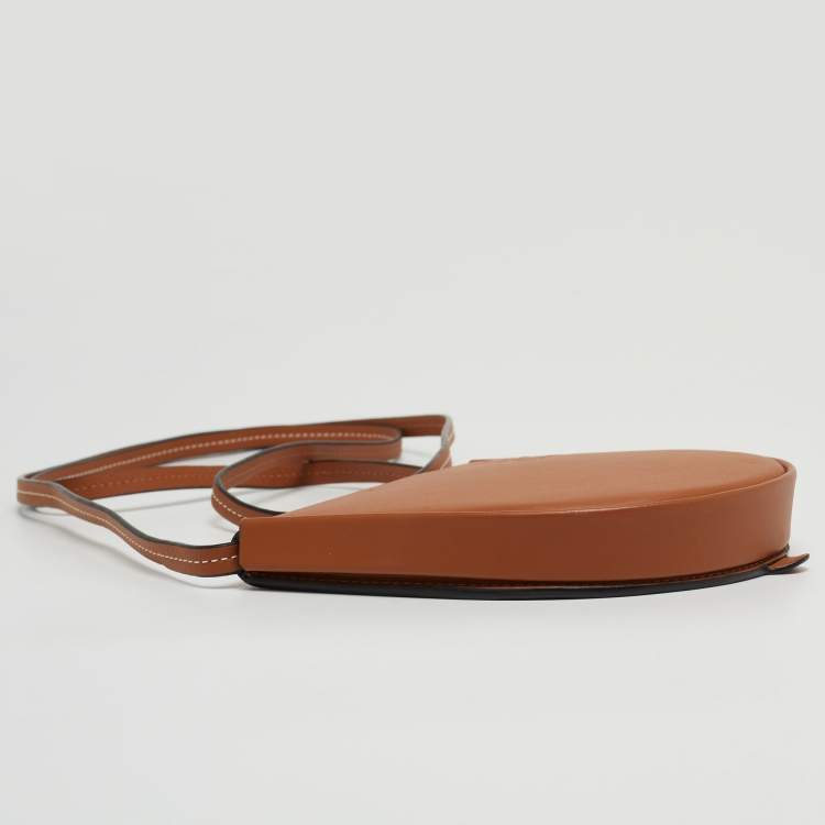 Pre Owned Loewe Brown Leather Mini Heel Duo Pouch Bag