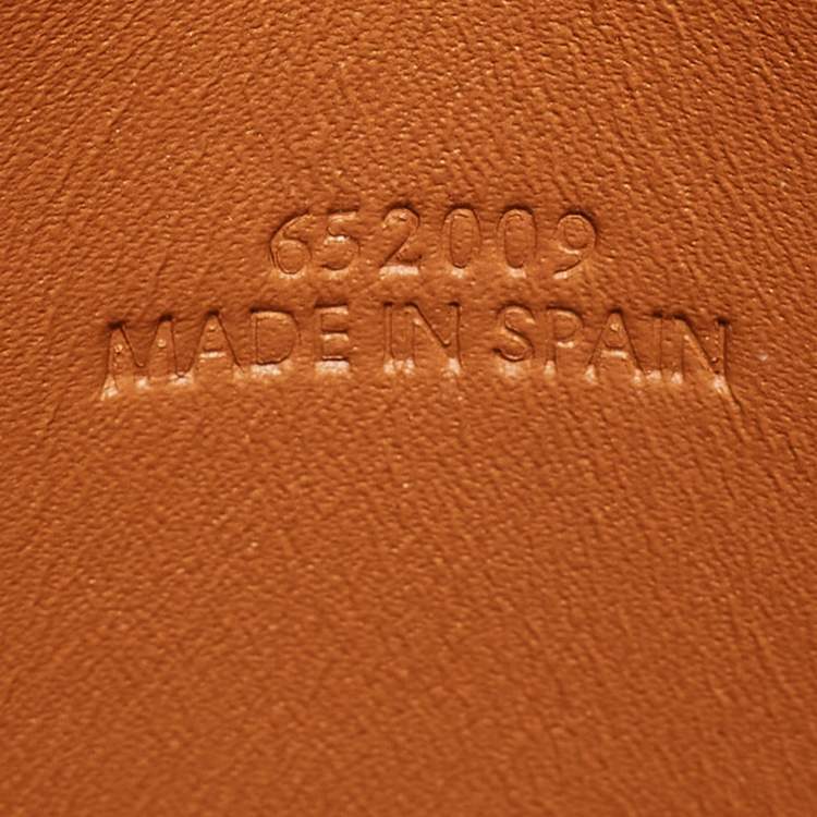 Pre Owned Loewe Brown Leather Mini Heel Duo Pouch Bag
