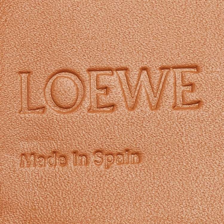 Pre Owned Loewe Brown Leather Mini Heel Duo Pouch Bag