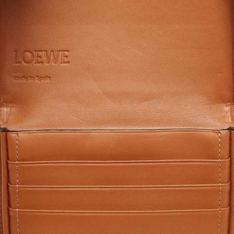 Pre Owned Loewe Brown Leather Mini Heel Duo Pouch Bag