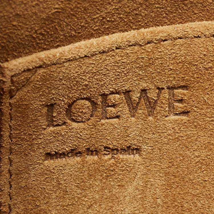 Pre Owned Loewe Blue/Brown Leather Gate Shoulder Bag
