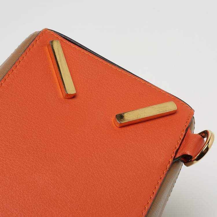 Pre Owned Loewe Brown Leather Small Puzzle Shoulder Bag