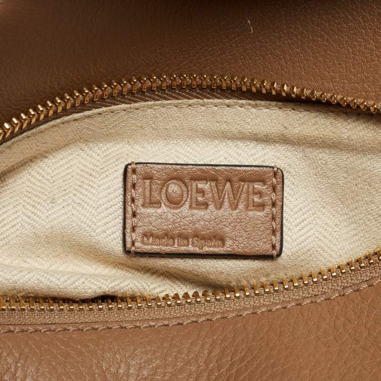 Pre Owned Loewe Brown Leather Small Puzzle Shoulder Bag