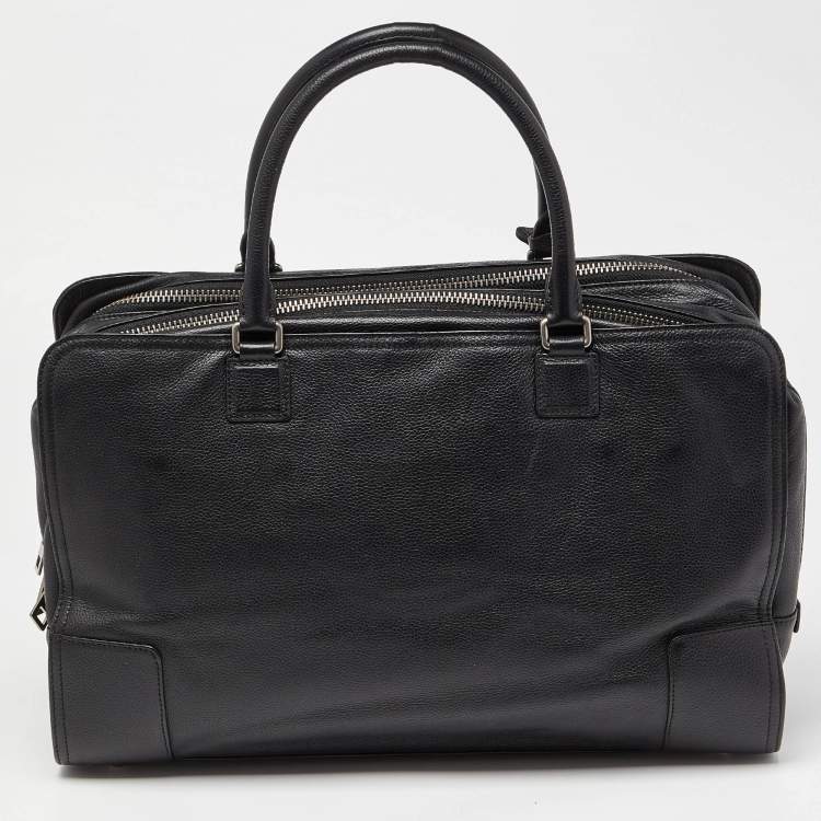 Pre Owned Loewe X Junya Watanabe Multicolour Denim and Leather Amazona Briefcase