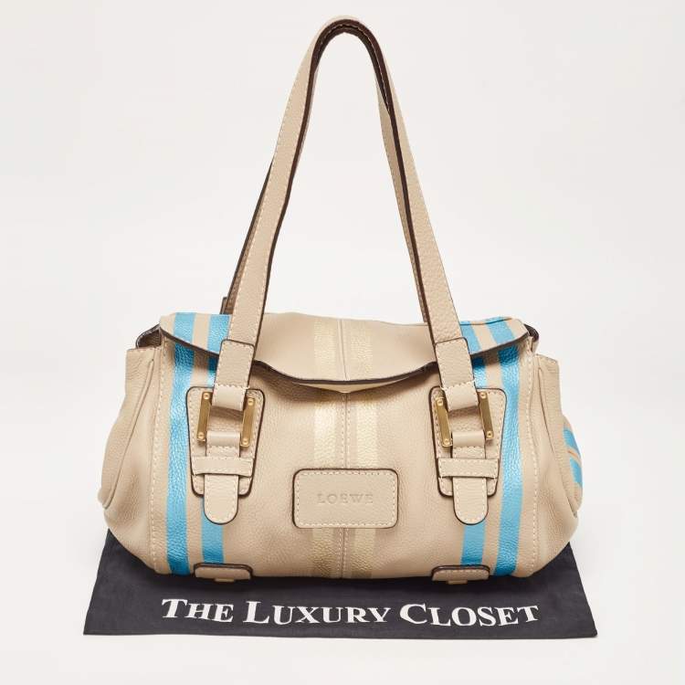 Pre Owned Loewe Beige Leather Special Edition Shoulder Bag