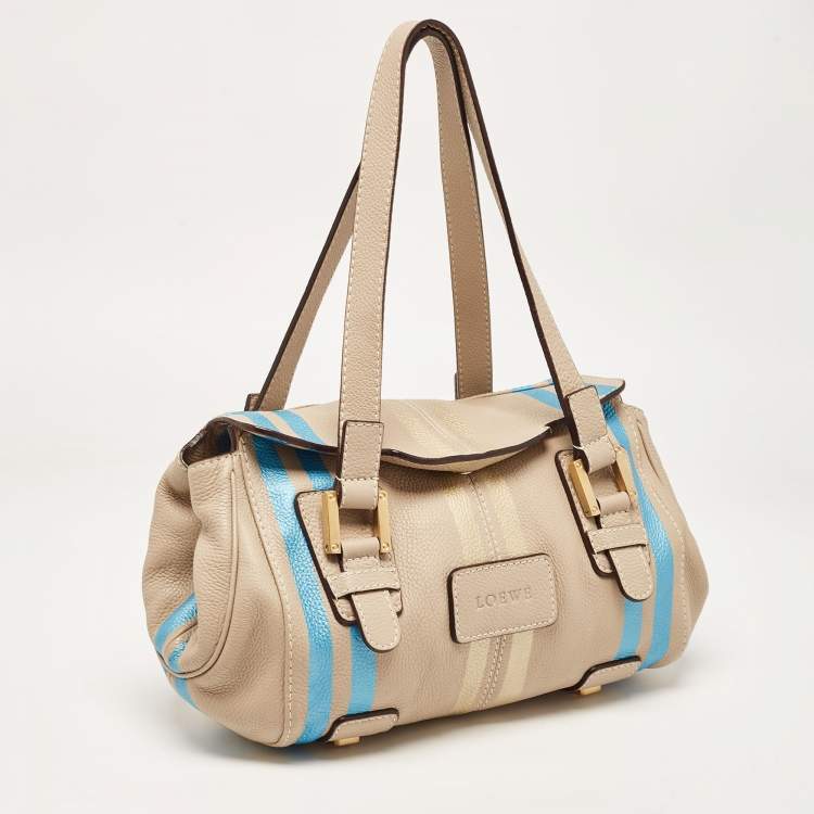 Pre Owned Loewe Beige Leather Special Edition Shoulder Bag