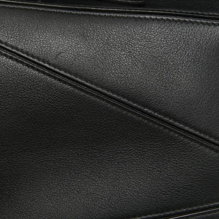 Pre Owned Loewe Black Leather Small Puzzle Shoulder Bag