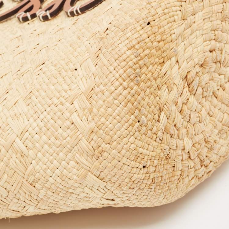 Pre Owned Loewe Beige Raffia Eco-Friendly Tote 