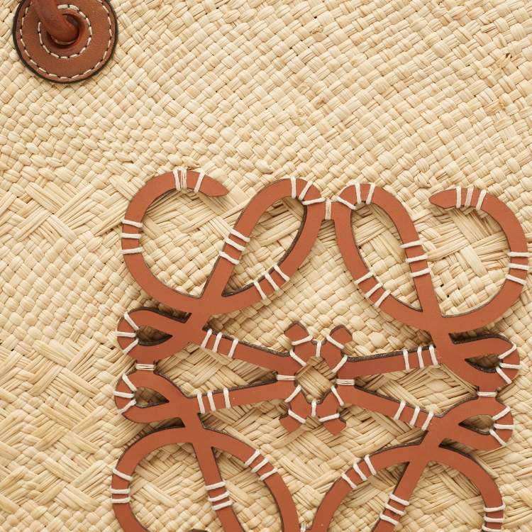 Pre Owned Loewe Beige Raffia Eco-Friendly Tote 