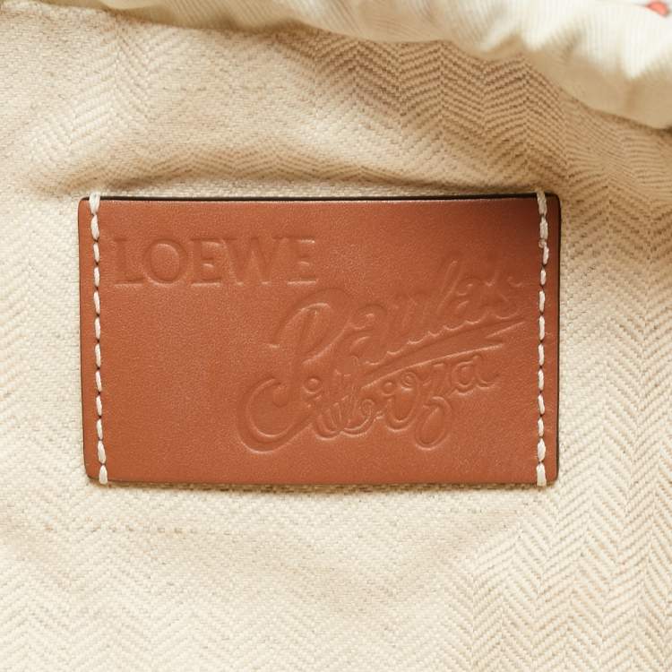 Pre Owned Loewe Black/White Canvas Parrot Drawstring Pouch