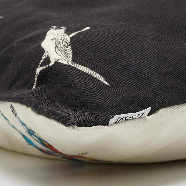 Pre Owned Loewe Black/White Canvas Parrot Drawstring Pouch