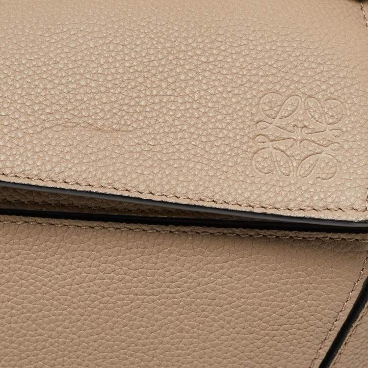Pre Owned Loewe Brown Leather Medium Puzzle Shoulder Bag