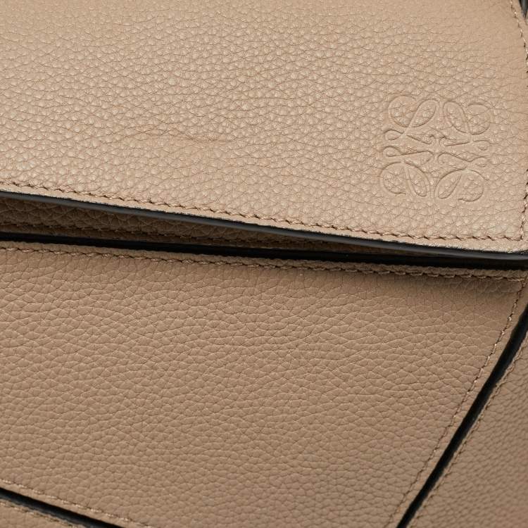 Pre Owned Loewe Brown Leather Medium Puzzle Shoulder Bag