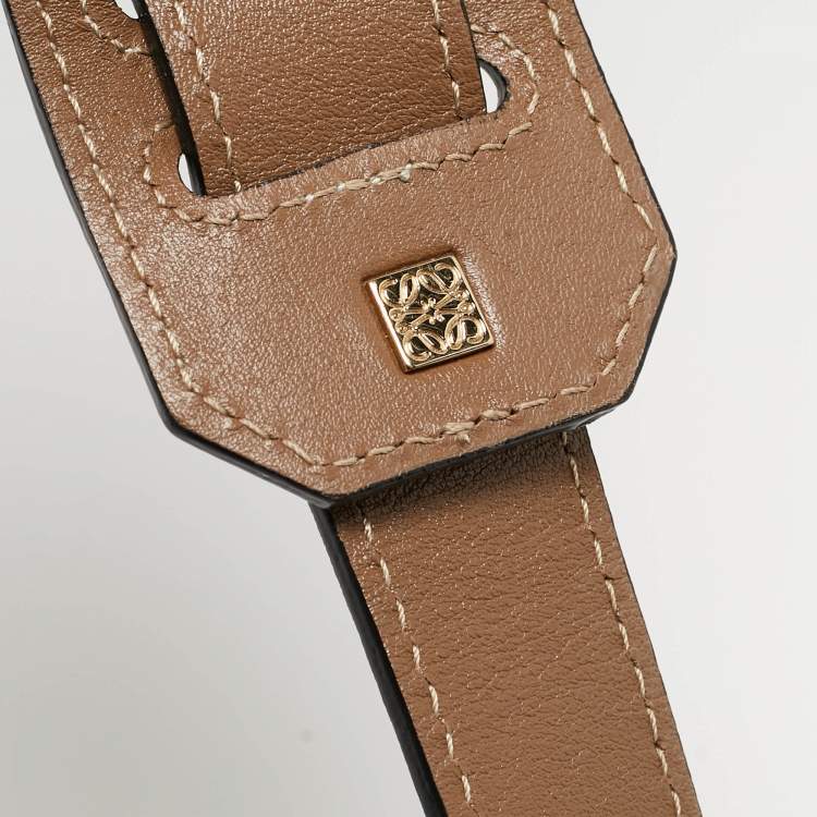Pre Owned Loewe Brown Leather Medium Puzzle Shoulder Bag