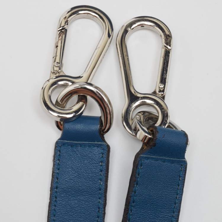 Pre Owned Loewe Blue Leather Small Puzzle Shoulder Bag