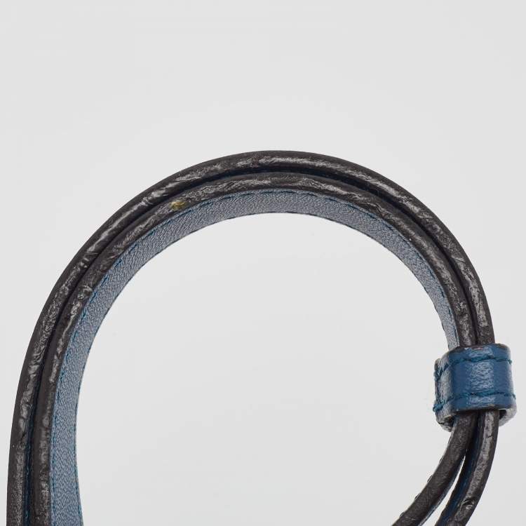 Pre Owned Loewe Blue Leather Small Puzzle Shoulder Bag