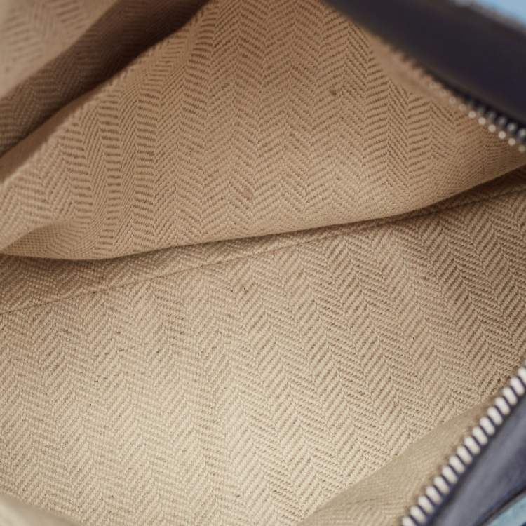 Pre Owned Loewe Blue Leather Small Puzzle Shoulder Bag