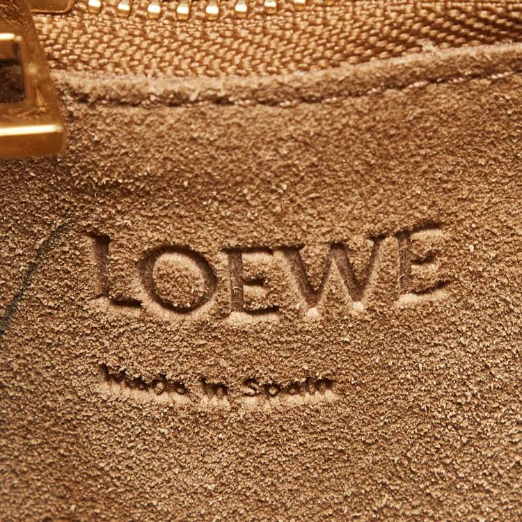Pre Owned Loewe Brown/Black Leather Gate Tote