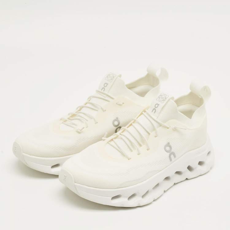 Pre Owned Loewe x On Cloudtilt Off White Fabric Running Sneakers Size 38