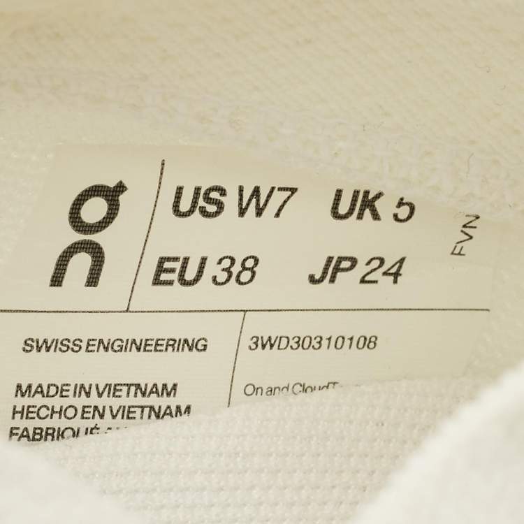 Pre Owned Loewe x On Cloudtilt Off White Fabric Running Sneakers Size 38