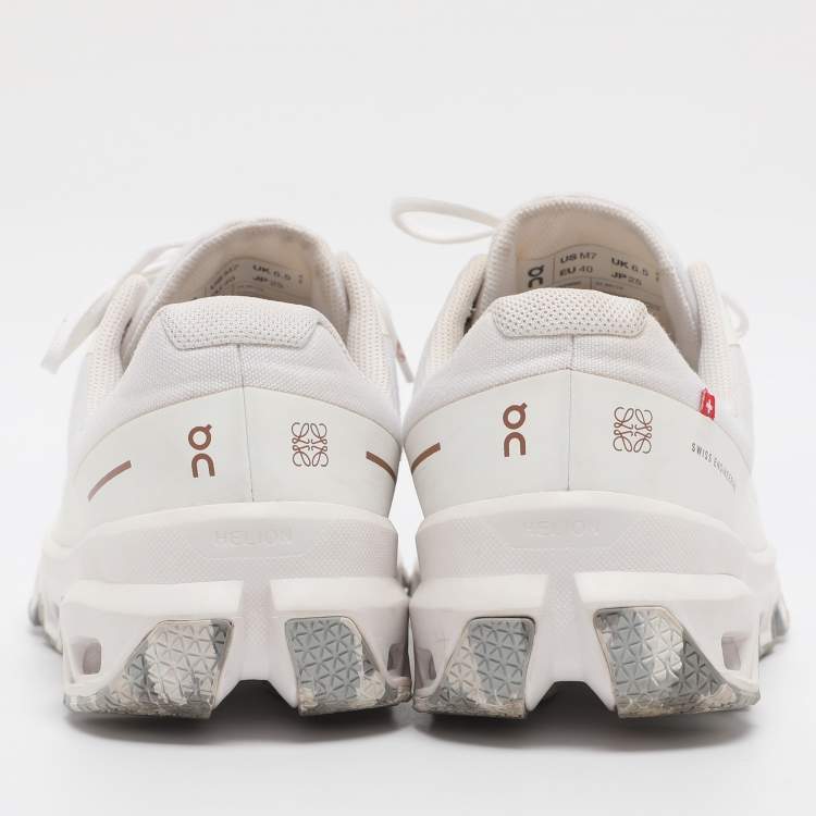 Pre Owned Loewe x ON Running Cloudventure Size 40 White Mesh Low Top Sneakers