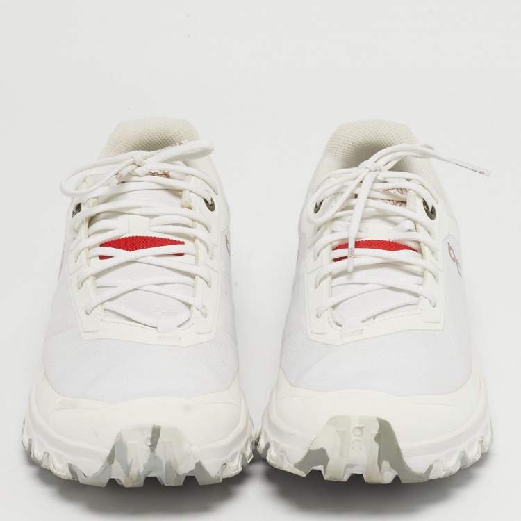 Pre Owned Loewe X ON Cloudventure Size 37.5 White Canvas Lace Up Sneakers