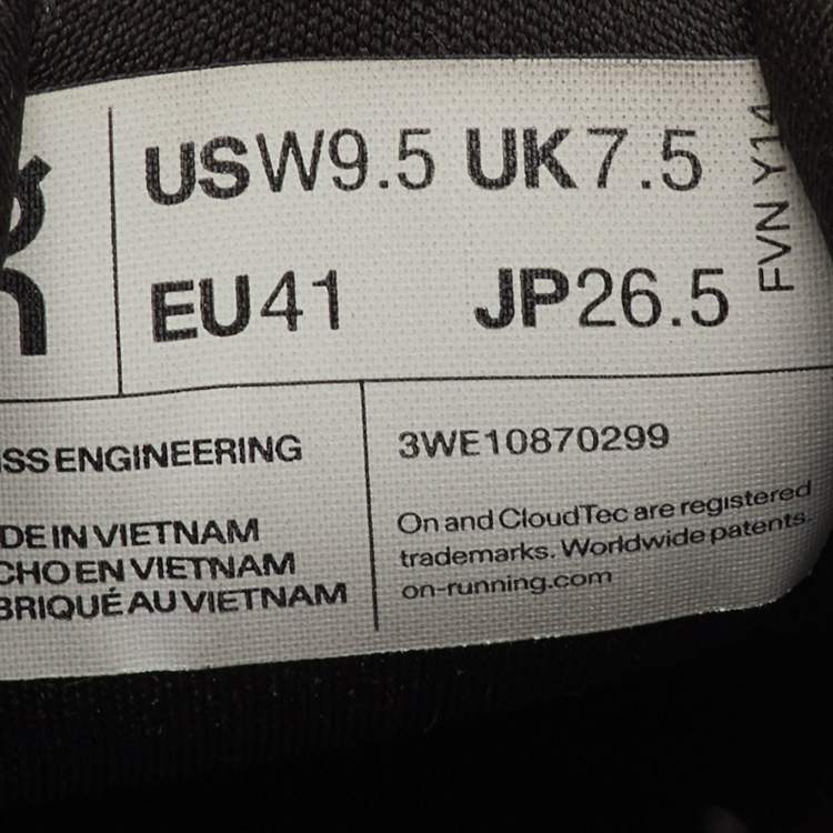 Pre Owned Loewe x On Running Cloudtilt 2 Size 41 Black/Grey Fabric Lace Up Sneakers