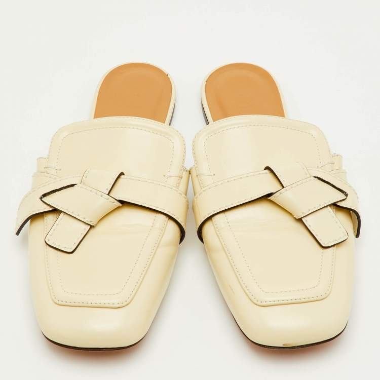 مملوكة مسبقًا Loewe Gate Size 39 Cream Leather Flat Mules