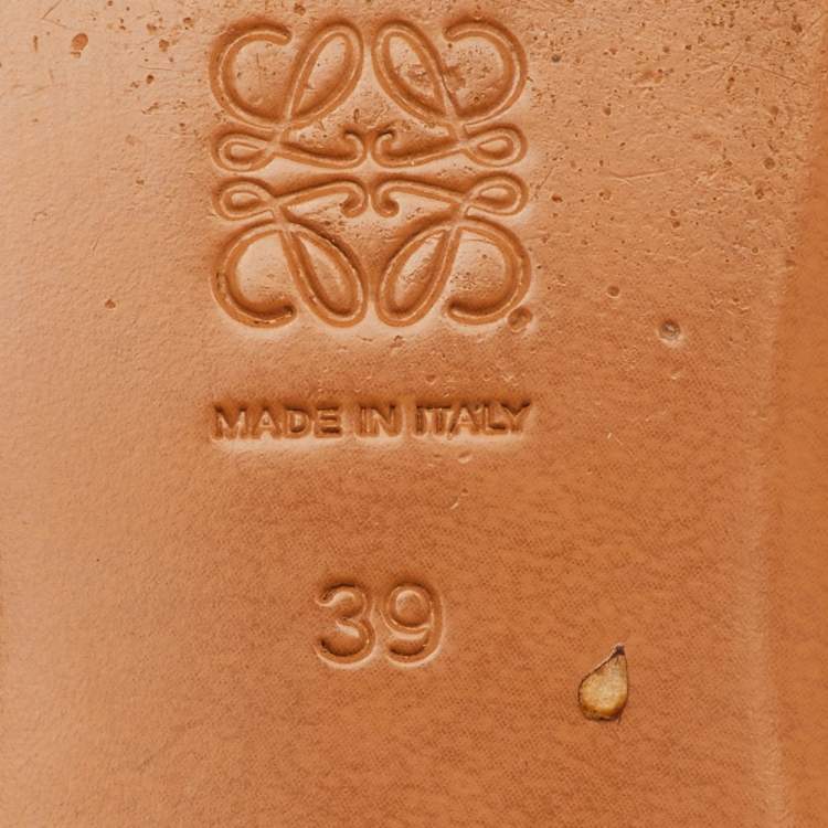 مملوكة مسبقًا Loewe Gate Size 39 Cream Leather Flat Mules