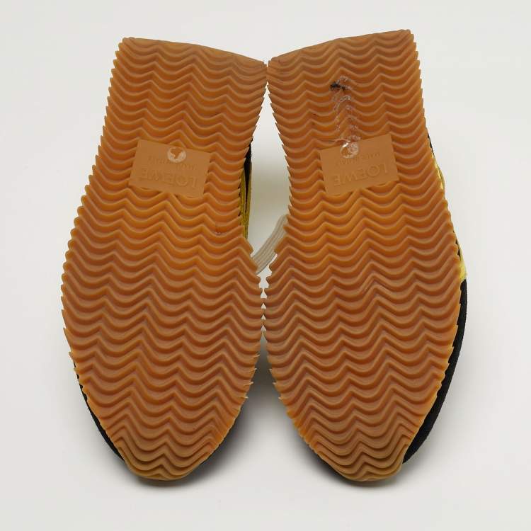 Pre Owned Loewe Flow Runner Size 37 Multicolor Leather and Suede Low Top Sneakers