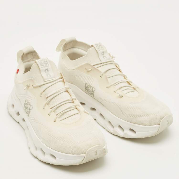 Pre Owned Loewe x On Cloudtilt  Size 38 Off White Fabric Running Sneakers