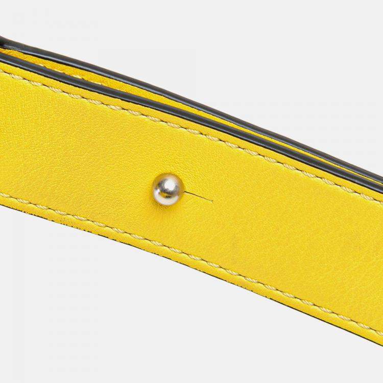 Pre Owned Loewe Yellow Mini Calfskin Puzzle Bumbag