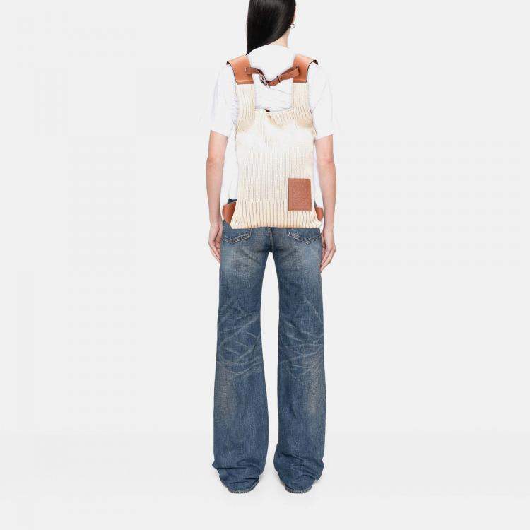 Pre Owned Loewe Knitted Shopper Backpack