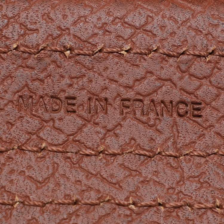 Pre Owned Longchamp White/Brown Crochet and Leather Le Pliage Filet Crossbody