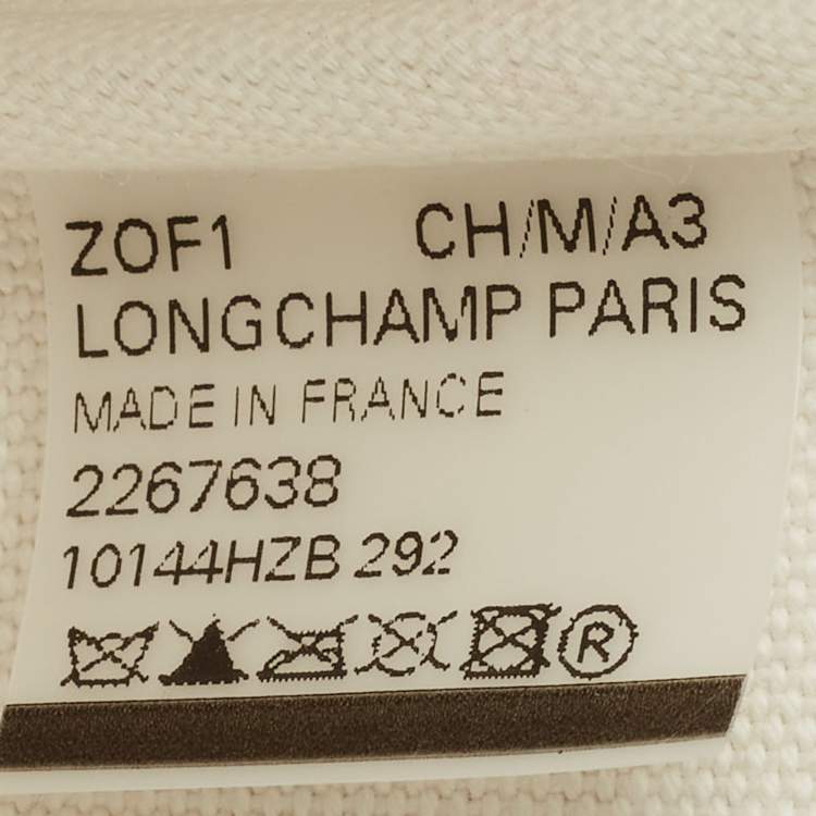 Pre Owned Longchamp Beige/Green Straw and Leather Small Le Panier Pliage Basket Bag