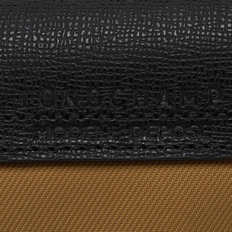 Pre Owned Longchamp Khaki Brown/Black Fabric and Leather Le Pliage Energy S Bag