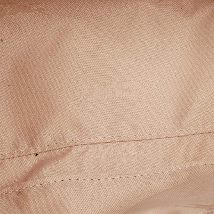 Pre Owned Longchamp Light Pink Leather XS Le Roseau Tote