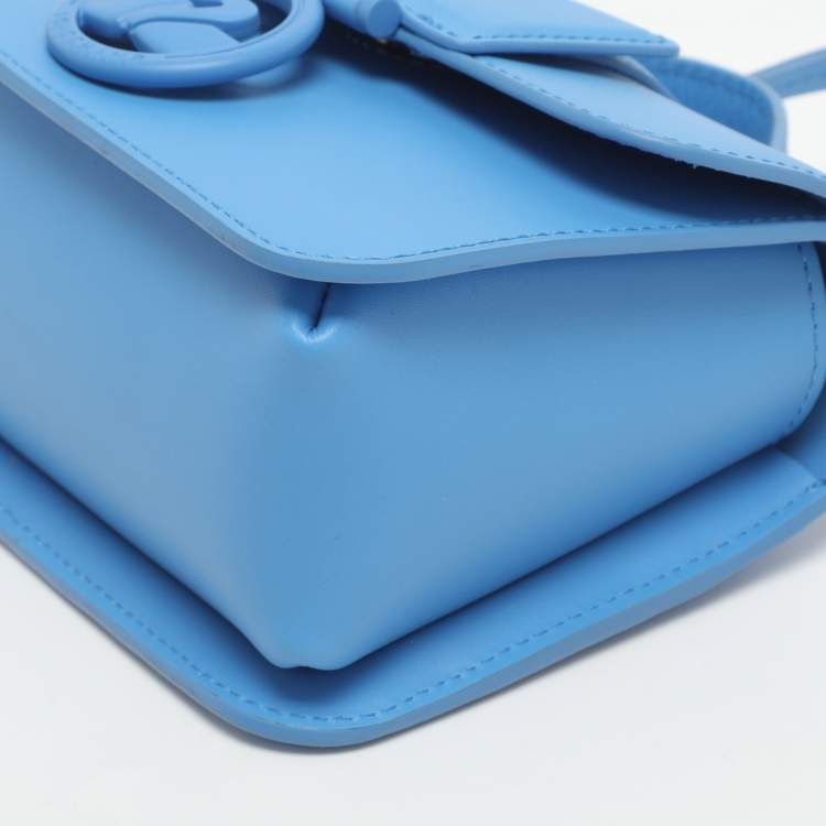 Pre Owned Longchamp Box Trot Blue Leather Shoulder Bag