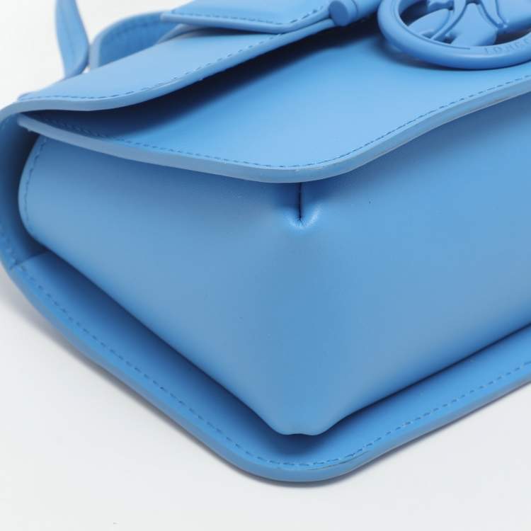 Pre Owned Longchamp Box Trot Blue Leather Shoulder Bag