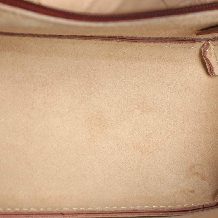 Pre Owned Longchamp Box Trot Brown Leather Shoulder Bag