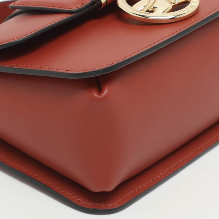 Pre Owned Longchamp Box Trot Brown Leather Shoulder Bag