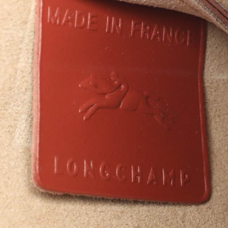 Pre Owned Longchamp Box Trot Brown Leather Shoulder Bag