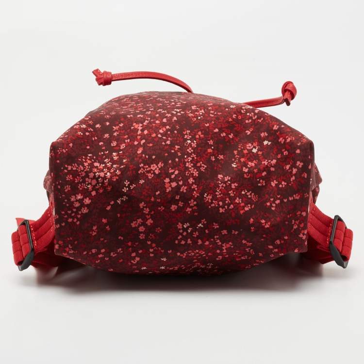 Pre Owned Longchamp Red Canvas Le Pliage Backpack