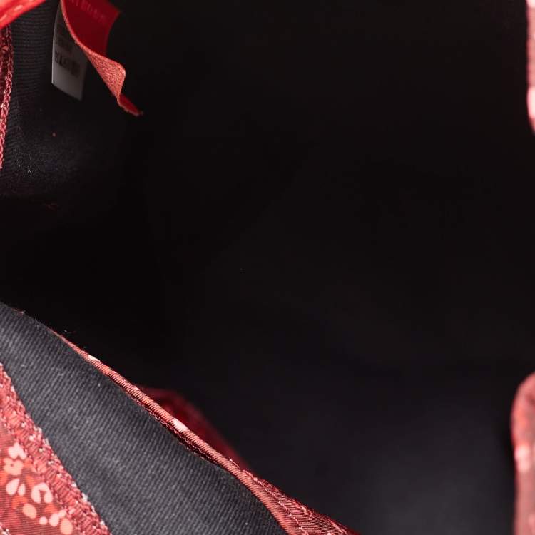 Pre Owned Longchamp Red Canvas Le Pliage Backpack